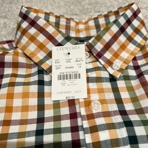 JCREW FACTORY Crewcuts Plaid Long Sleeve Collared Shirt in Multicolor